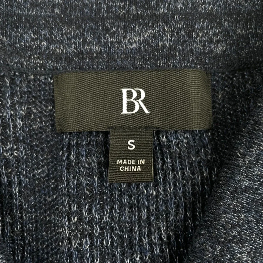 Banana Republic Resort Shirt Mens Small Blue Cotton Linen Blend Button Up